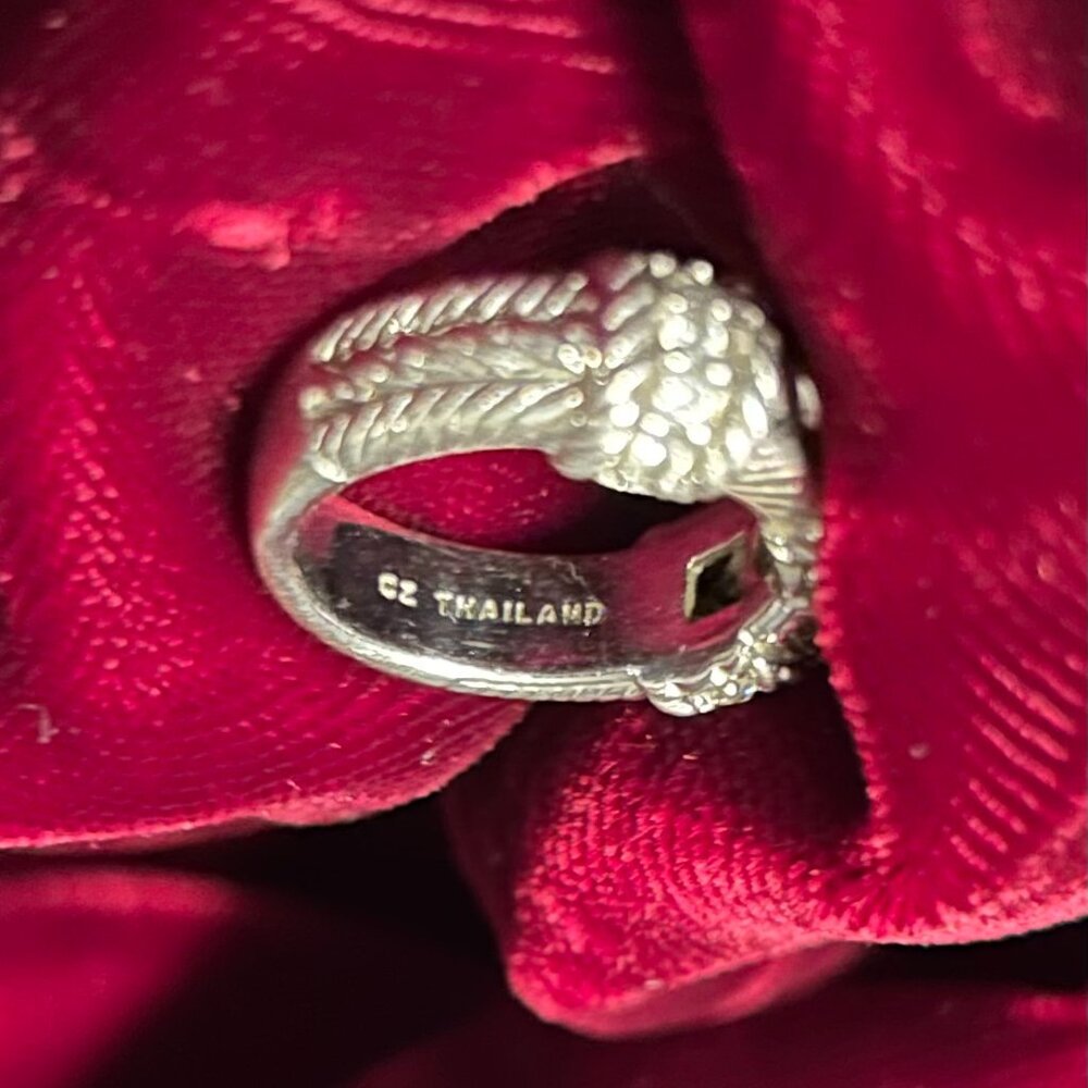 Vintage Judith Ripka Sterling Silver CZ rope style ring - Picture 4 of 6